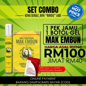 1PEKET JAMU + 1BOTOL GEL + FREE 1 PERANGSANG