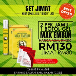 2PEKET JAMU + 1 BOTOL GEL + FREE 2 PERANGSANG