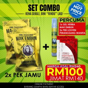 2 PEKET JAMU + FREE 1BOTOL GEL + FREE 2 PERANGSANG
